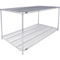 Nexel ESD, 2 Tier, Wire Shelving Starter Unit, 72&quot;W x 30&quot;D x 34&quot;H