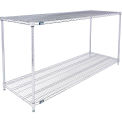 Nexel ESD, 2 Tier, Wire Shelving Starter Unit, 72"W x 24"D x 34"H