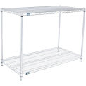 Nexel ESD, 2 Tier, Wire Shelving Starter Unit, 48&quot;W x 24&quot;D x 34&quot;H