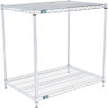Nexel ESD, 2 Tier, Wire Shelving Starter Unit, 36"W x 24"D x 34"H
