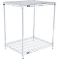 Nexel ESD, 2 Tier, Wire Shelving Starter Unit, 30"W x 24"D x 34"H