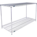 Nexel ESD, 2 Tier, Wire Shelving Starter Unit, 60"W x 21"D x 34"H