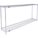 Nexel ESD, 2 Tier, Wire Shelving Starter Unit, 72"W x 14"D x 34"H