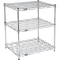 Nexel ESD, 3 Tier, Wire Shelving Starter Unit, 36&quot;W x 24&quot;D x 34&quot;H