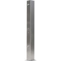 84" Outdoor Water Shower, 2 Nozzles and 2 Push Buttons, Stainless Steel