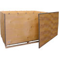 Global Industrial 6 Panel Nailess Wooden Shipping Crate w/ Lid & Pallet, 71-1/4&quot;Lx47-1/4&quot;Wx42-1/2&quot;H