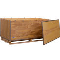 Global Industrial 6 Panel Nailess Wooden Shipping Crate w/ Lid & Pallet, 66-1/4&quot;Lx29-1/4&quot;Wx25&quot;H