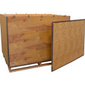 Global Industrial 6 Panel Shipping Crate w/ Lid & Pallet, 57-1/4&quot;L x 41-1/4&quot;W x 40-1/2&quot;H