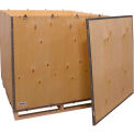 Global Industrial 6 Panel Shipping Crate w/ Lid & Pallet, 47-1/4&quot;L x 47-1/4&quot;W x 42-1/2&quot;H