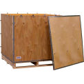Global Industrial 4 Panel Hinged Shipping Crate w/Lid & Pallet, 39-1/2&quot;L x 39-1/2&quot;W x 34-1/2&quot;H