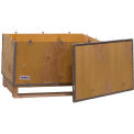 Global Industrial 4 Panel Hinged Shipping Crate w/Lid & Pallet, 35-1/4&quot;L x 21-1/4&quot;W x 16-1/2&quot;H