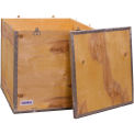 Global Industrial 4 Panel Hinged Shipping Crate w/ Lid, 23-1/4&quot;L x 23-1/4&quot;W x 23-1/2&quot;H