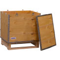 Global Industrial 4 Panel Hinged Shipping Crate w/Lid & Pallet, 23-1/4&quot;L x 19-1/4&quot;W x 19-1/2&quot;H