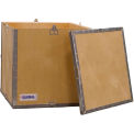 Global Industrial 4 Panel Hinged Shipping Crate w/Lid & Pallet, 17-1/4&quot;L x 17-1/4&quot;W x 17-1/2&quot;H