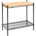 Nexel Black Epoxy, 2 Tier, Display Unit, 48&quot;W x 24&quot;D x 34&quot;H