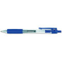Universal Comfort Grip Retractable Gel Pen, 0.7mm, Blue Ink, Clear/Blue Barrel, 36/Pack