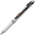 Pentel EnerGel RTX Retractable Gel Pen, 0.7mm, Black Ink, White/Black Barrel