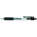 Universal Comfort Grip Retractable Gel Pen, 0.7mm, Black Ink, Clear/Black Barrel, 36/Pack