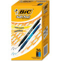BIC Soft Feel Retractable Ballpoint Pen, 1mm, Assorted Ink/Barrel, 36/Pack