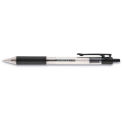 Universal Comfort Grip Retractable Ballpoint Pen, 1mm, Black Ink, Clear Barrel, 48/Set