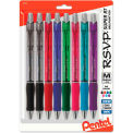Pentel R.S.V.P. Super RT Retractable Ballpoint Pen, 1mm, Assorted Ink/Barrel, 8/Pack
