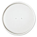 Dart&#174; Paper Lids for 16 Oz. Food Containers, White, Vented, 3.9&quot; Dia, 25/Bag, 20 Bags/Ctn