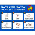 NMC PST137 18&quot; x 24&quot; Wash Your Hands Poster, Synthetic Paper