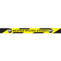 3&quot; x 36&quot; Maintain Physical Distance Floor Strip, Rectangle, Vinyl Adhesive