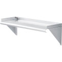 Global Industrial Wall Mount Shelf with 1-1/2&quot; Lip 18 Gauge 430 Stainless Steel 36&quot;W x 12&quot;D