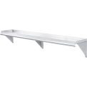 Global Industrial Wall Mount Shelf with 1-1/2&quot; Lip 18 Gauge 430 Stainless Steel 72&quot;W x 12&quot;D