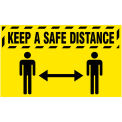 3' x 5' Keep a Safe Distance Safety Message Mat 3/8&quot; Thick, Yellow
