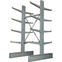 Global Industrial Double Sided Heavy Duty Cantilever Rack Starter, 2" Lip, 48"Wx60"Dx96"H