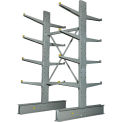 Global Industrial Double Sided Medium Duty Cantilever Rack Starter, 2" Lip, 48"Wx60"Dx96"H