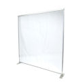 6' W x 6' H Floor Supported Portable Personal Safety Partition, Clear