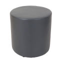 Interion Antimicrobial Round Reception Ottoman, Gray