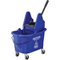 38 Qt. Mop Bucket And Wringer Combo with Down Press, Blue
