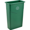 Global Industrial 23 Gallon Slim Recycling Container, Green