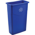 Global Industrial 23 Gallon Slim Recycling Container, Blue