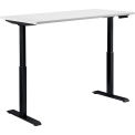 Electric Height Adjustable Desk, 48&quot;W x 30&quot;D, White W/ Black Base