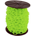 Mr. Chain 2&quot; Heavy Duty Plastic Chain, 100 Feet, On A Reel, Safety Green