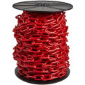 Mr. Chain 2&quot; Heavy Duty Plastic Chain, 100 Feet, On A Reel, Red