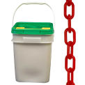 Mr. Chain 2&quot; Heavy Duty Plastic Chain, 120 Feet, In A Pail, Red
