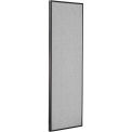 Office Partition Panel, 24-1/4"W x 96"H, Gray