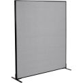 60-1/4"W x 96"H Freestanding Office Partition Panel, Gray