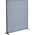 60-1/4"W x 96"H Freestanding Office Partition Panel, Blue