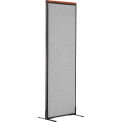 24-1/4&quot;W x 97-1/2&quot;H Deluxe Freestanding Office Partition Panel, Gray