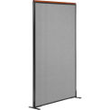 36-1/4"W x 97-1/2"H Deluxe Freestanding Office Partition Panel, Gray