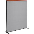 60-1/4"W x 97-1/2"H Deluxe Freestanding Office Partition Panel, Gray