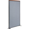 36-1/4"W x 97-1/2"H Deluxe Freestanding Office Partition Panel, Blue