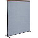 60-1/4"W x 97-1/2"H Deluxe Freestanding Office Partition Panel, Blue